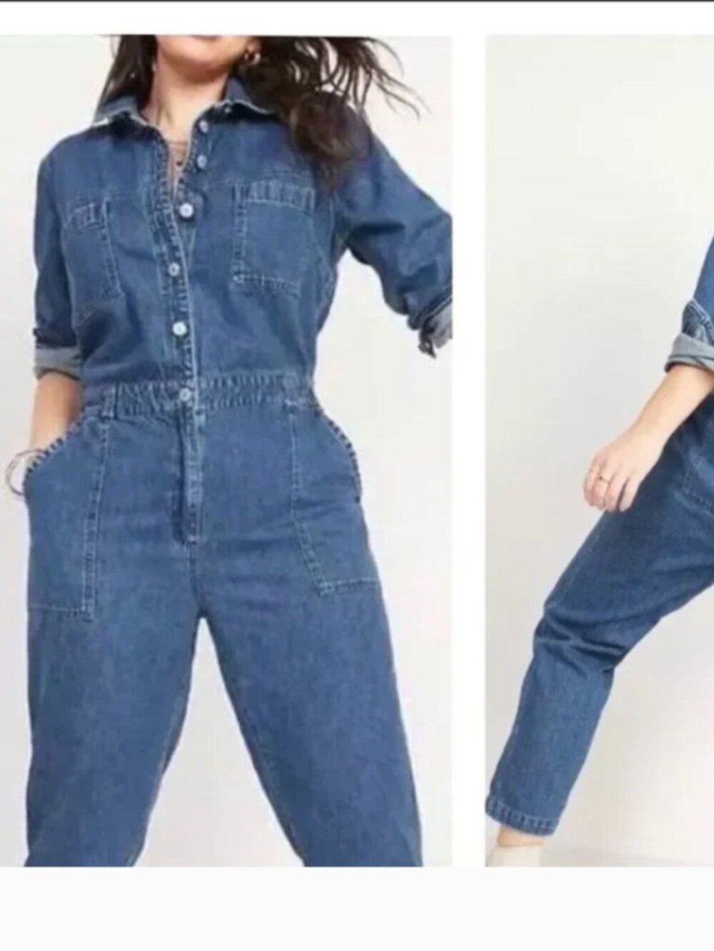 Old Navy Utility Denim Jumpsuit